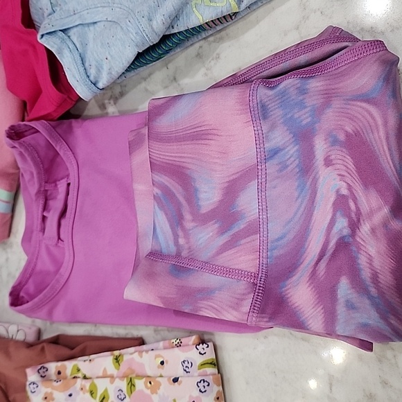 [20pc] Girl's Bundle Matching Sets Short-sleeve Tops + Leggings - Picture 8 of 12